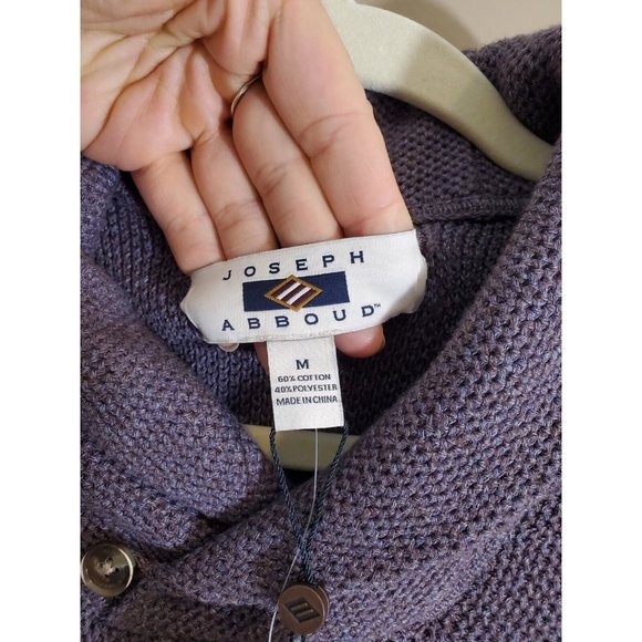 NWT Joseph Abboud by Jos. A. Banks Cotton Blend Purple Pullover Sweater, Sz M - Picture 6 of 11